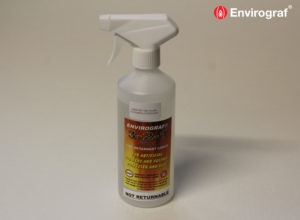 Flame proof spray for plastic