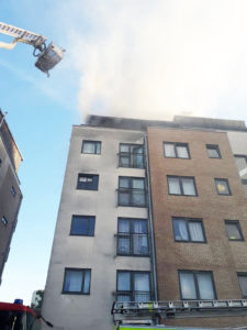 London flats on fire