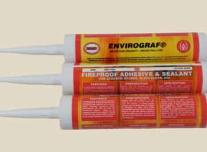 Tubes of fireproof adhesive/sealant